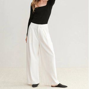 New With Tags Jenni Kayne Relaxed Trousers in Ivory Size 4
